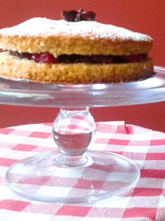 Torta di grano saraceno e mirtilli rossi