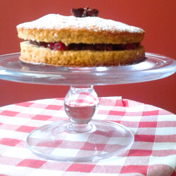 Torta di grano saraceno e mirtilli rossi